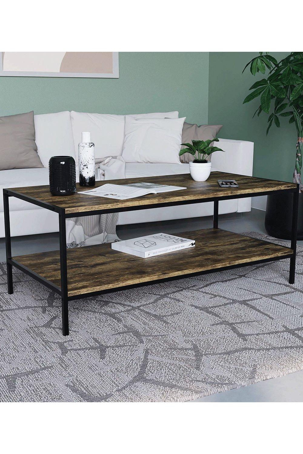 Vida Designs Brooklyn Coffee Table Storage Living Room 400 x 1000 x 500 mm